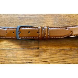 JOSEPH ABBOUD Brown Leather Belt Mens sz 42